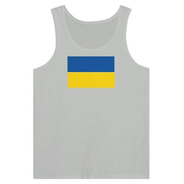 Ukrainas flagga linne i grått Grå XL