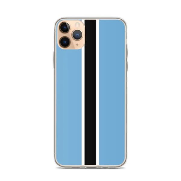 iPhone-cover - iPhone 11 Pro Max - Botswana-flag - Blød - Multifarvet - Lodret Flerfärgad
