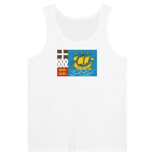 Saint Pierre og Miquelon Flag Tank Top i hvid Vit jag