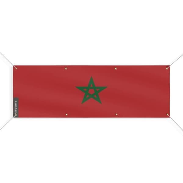Marokon lippubanneri 8 silmukkaa 50x150 cm