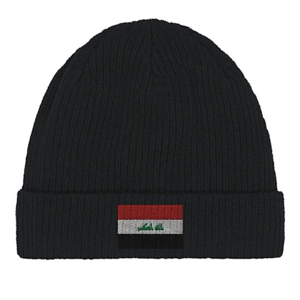 Bonnet Drapeau Irak i Sort Svart