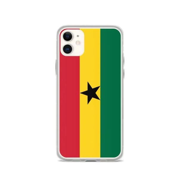 Coque til iPhone - PIXELFORMA - iPhone 11 - Ghana flag - Fuld beskyttelse - Moderne Flerfärgad