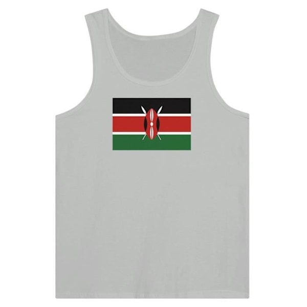 Kenya Flag Tank Top i Grå Grå XL