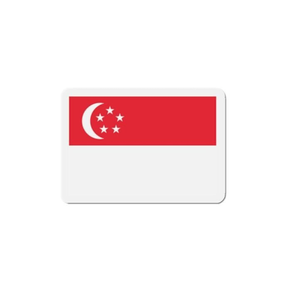 Singapore flagga rektangelmagnet 50 stycken i 6 cm