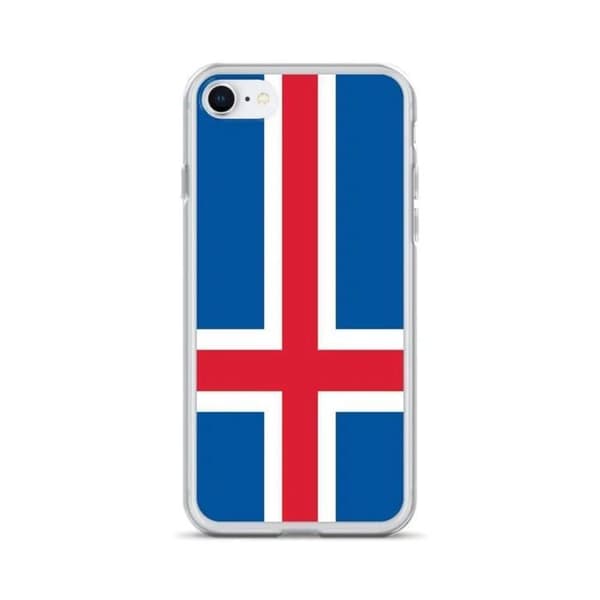Coque til iPhone - PIXELFORMA - iPhone 7 - Islands flag - Blød silikone - Let design Islands flagga