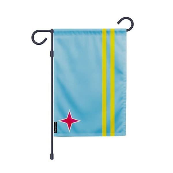 Flag - Aruba - 32 x 47.5 cm - Polyester - Front/Back print - Multicolored Flerfärgad