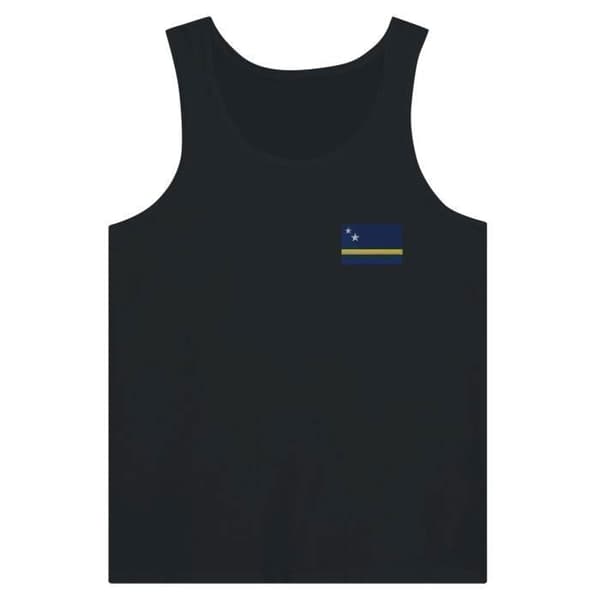 Curaçao Flag Broderi Tank Top i Sort Svart M