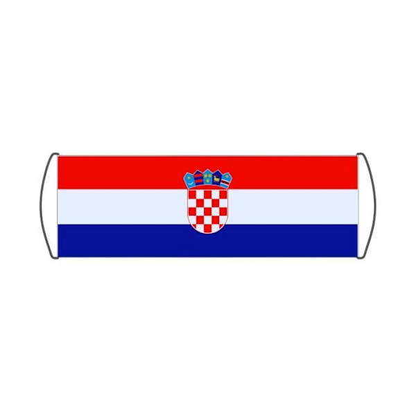 Rullebanner Kroatiens flag i 24x70 cm