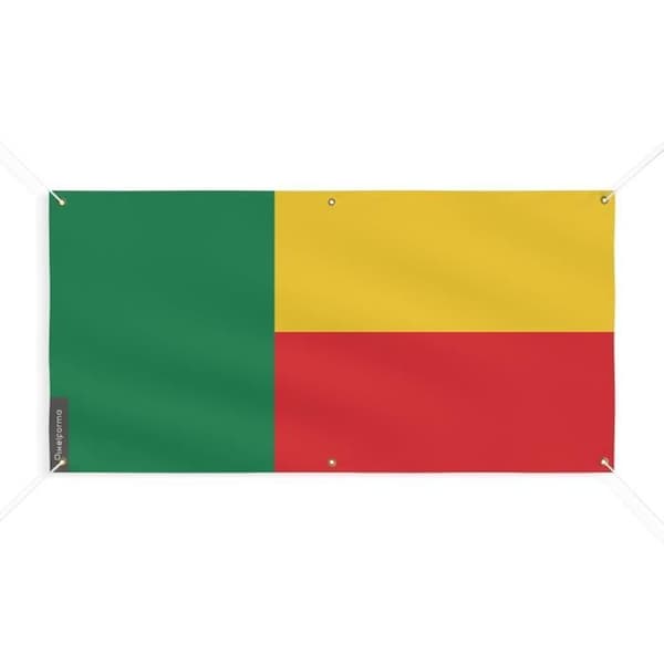 Beninin lippu 6 silmukkaa 100x200cm polyesteriä