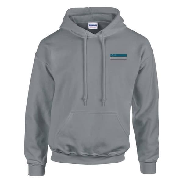 Hettetrøye - PIXELFORMA - Usbekistan flagg - Grå - Lange ermer - Unisex Grå jag