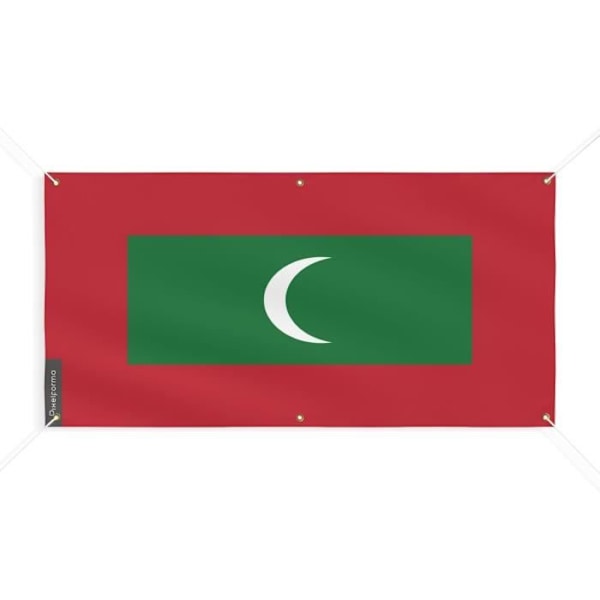 Maldiverne Flag Banner 6 Øjer 100x200cm i polyester