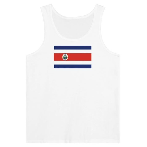 Costa Rica Flag Tank Top i hvid Vit XS