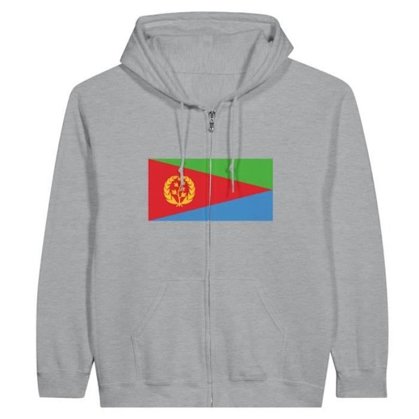 Eritrea Flag vetoketjuhuppari harmaa Grå jag