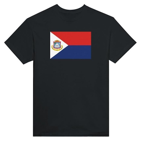 Saint Martin Flag T-shirt i sort farve Svart XXXXXL