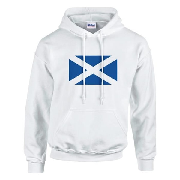 Skottland Flag Hoodie i vit Vit XXXXL