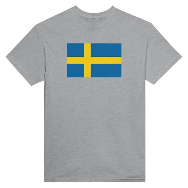 Sweden Flag T-shirt i grå farve Grå XXL