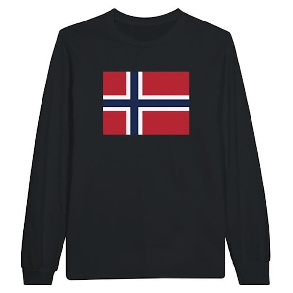 Bouvet Island Flag langærmet T-shirt i sort Svart XXL