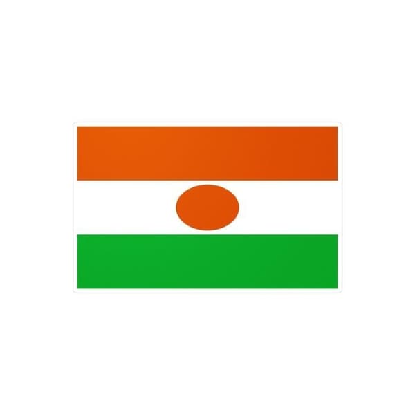"Nigerin lippu -tarra 9.0x15.0cm 1000 kappaletta"