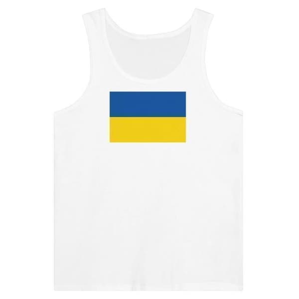 Ukraine Flag Tank Top i Vit Vit M