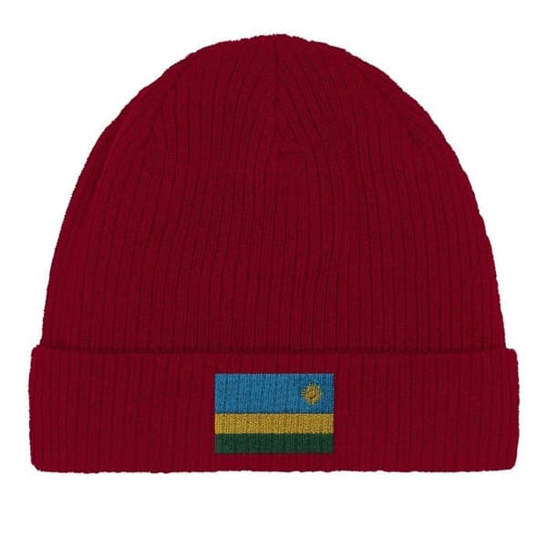 Bonnet Drapeau Rwanda i Rød Röd