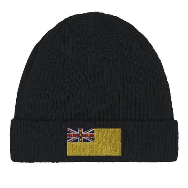 Bonnet Drapeau Niue i Sort Svart