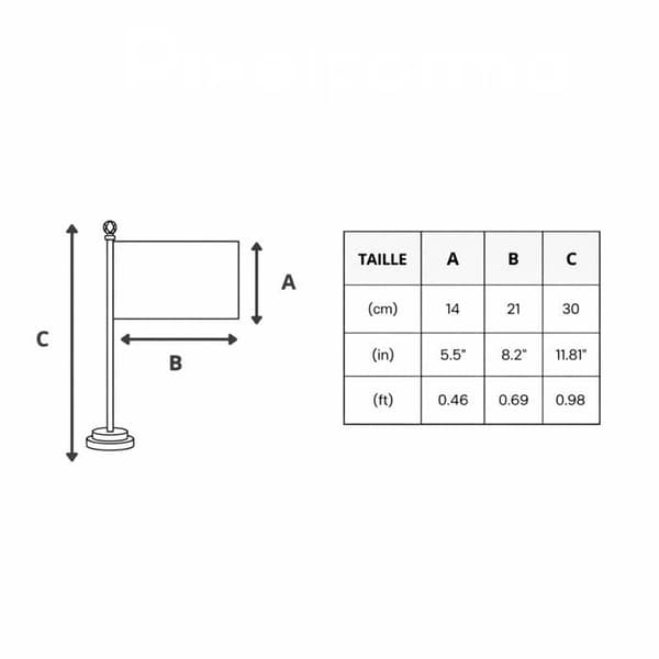 Bureauflag - Jul - 14 x 21 cm - Polyester - Tryk på begge sider - Rustfrit stål Flerfärgad