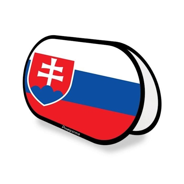 Oval reklamestøtte Slovakiets flag i 70x120cm