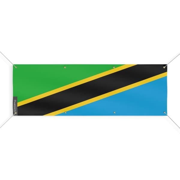 Tansanian lippubanneri 8 silmukkaa 70x210 cm