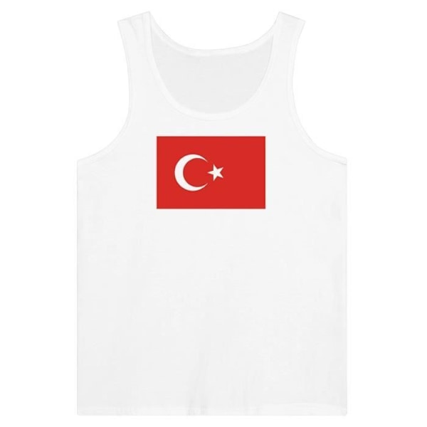 Tyrkiet Flag Tank Top i hvid Vit XS