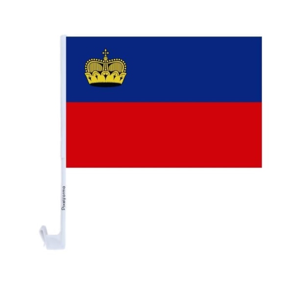 Liechtenstein bilflag i polyester 14x21cm 10 stk