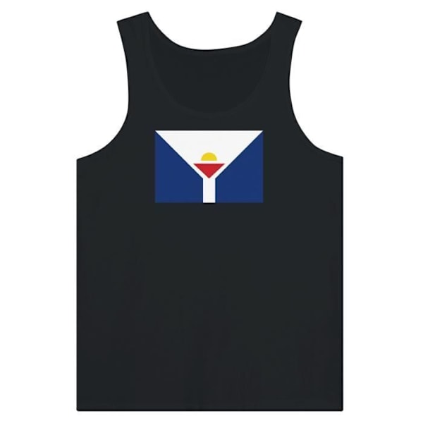 Saint Martin Flag Tank Top i sort Svart XS