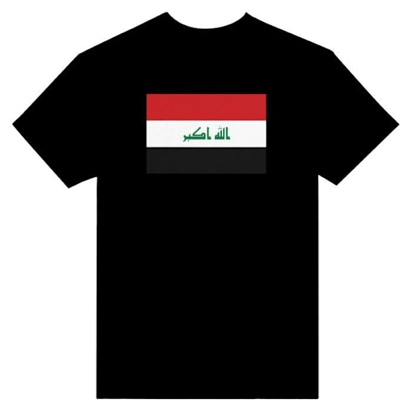 Musta Iraq Flag T-paita Svart XL