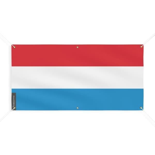 Luxemburgin lippubanneri 6 silmukkaa 90x180cm polyesteriä
