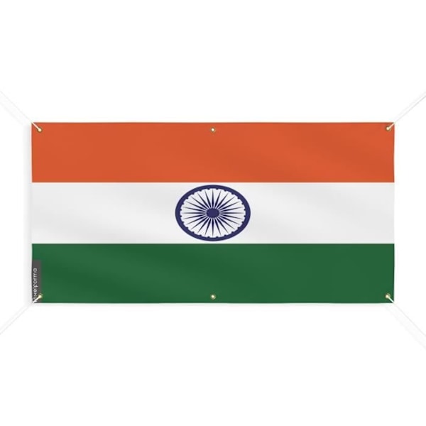 Banner Flag of India 6 Øjer 50x100cm i polyester