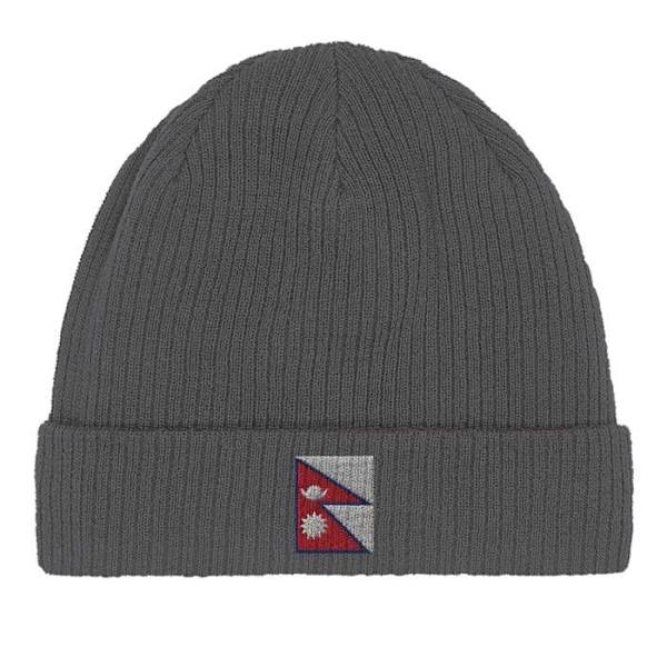 Bonnet Flag Nepal i Grå Grå