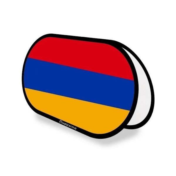 Oval reklamestøtte Armeniens flag i 70x120cm