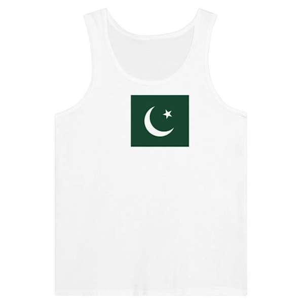 Pakistan Flag Tank Top i hvid Vit XXL