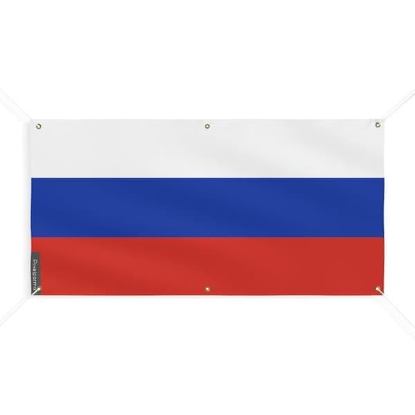 Venäjän lippu 6 silmukkaa 170x340cm polyesteriä