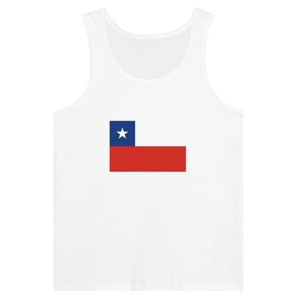 Chile Flag Tank Top i Vit Vit jag