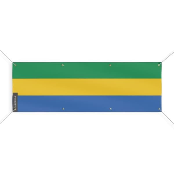 Gabonin lippubanneri 8 silmukkaa 110x330 cm
