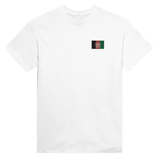 Afghanistan Flag broderi T-shirt i hvid Vit jag