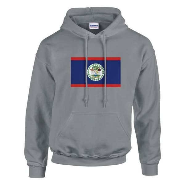Huppari - PIXELFORMA - Belize-lippu - Harmaa - Puuvilla ja polyesteri - Ekologinen Grå XL