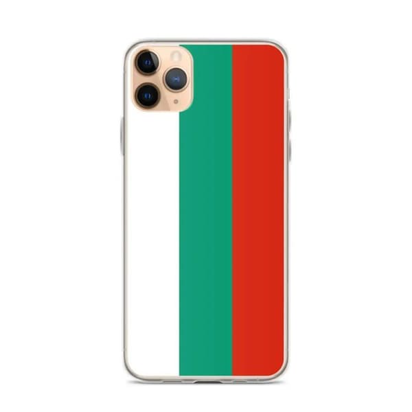 iPhone etui - Bulgariens flag - iPhone 11 Pro Max - Blød - Multifarvet - Lodret Flerfärgad
