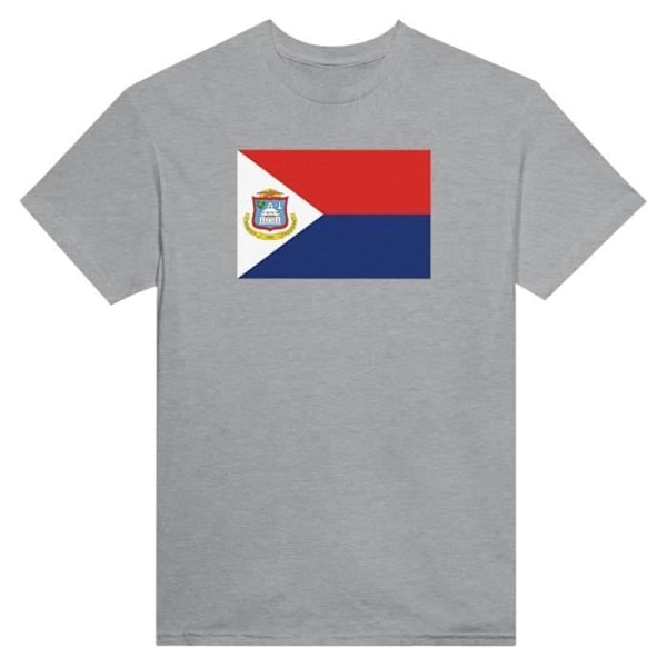 Saint Martin Flag T-shirt i grå farve Grå M