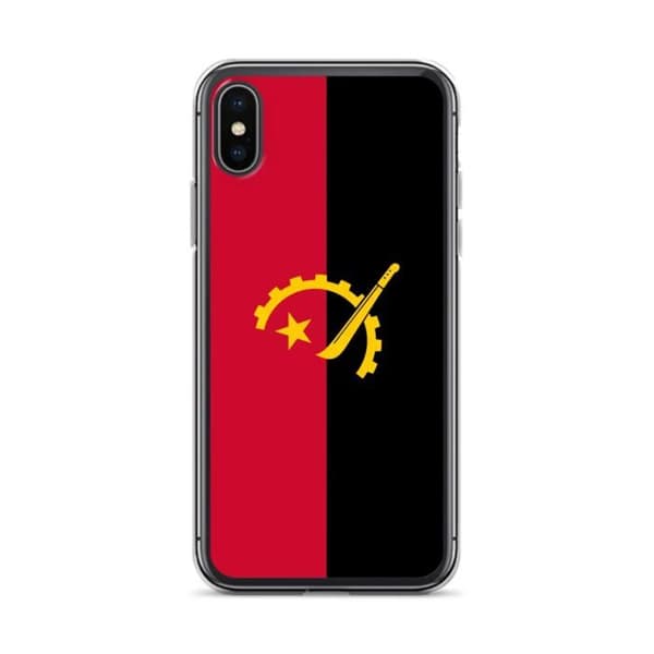 Kotelo - iPhone - Angolan lippu - Pehmeä - Täysi suoja Angolas flagga