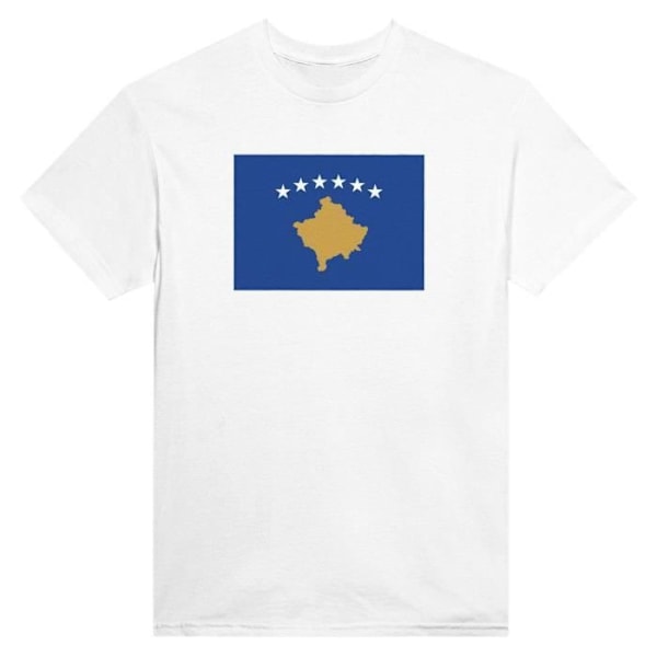 Kosovo Flag T-shirt i hvid farve Vit XL