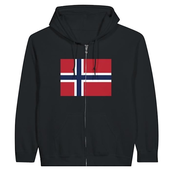 Svalbard and Jan Mayen Flag vetoketjuhuppari mustana Svart XXL