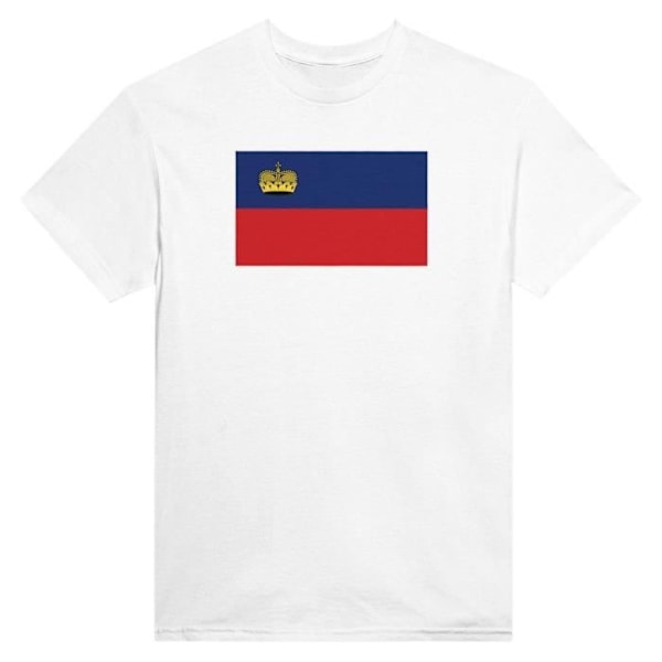 Liechtenstein Flag T-shirt i hvid farve Vit XXL