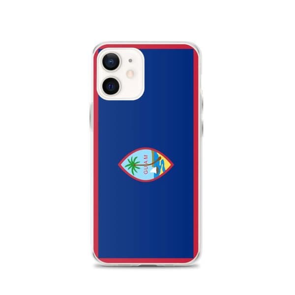 Coque til iPhone - PIXELFORMA - iPhone 12 - Guam Flag - Blød silicone - Letvægts design Flerfärgad