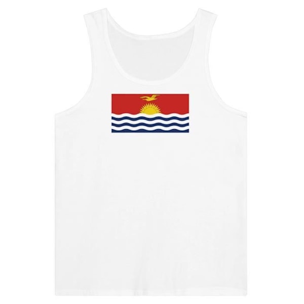 Kiribati Flag Tank Top i hvid Vit XS